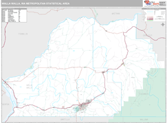 Walla Walla Metro Area Digital Map Premium Style